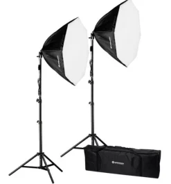 BR-2860 LED Softbox-Tageslichtset 2 x 50W mit Softboxen>Bresser Cheap
