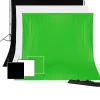 BR-BGS1 Set 1 - Hintergrundsystem inklusive Fotohintergründe Greenscreen/ Schwarz/ Weiß>Bresser Best