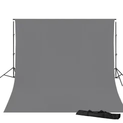 BR-D23 Hintergrundsystem + Hintergrundstoff 3 x 6m Grau>Bresser Flash Sale