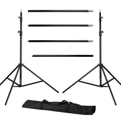 BR-D23 Hintergrundsystem + Hintergrundtuch 3 x 6m Weiß>Bresser Discount