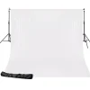 BR-D24 Hintergrundsystem + Hintergrundstoff 2,5 x 3m Weiß>Bresser Best