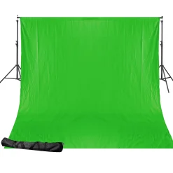 BR-D24 Hintergrundsystem + Greenscreen/ Chromakey Grün Hintergrundstoff 2,5 x 3m>Bresser Clearance
