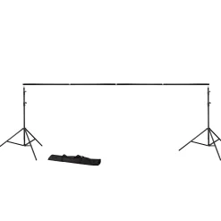 BR-D23 Hintergrundsystem + Hintergrundstoff 3 x 4m Weiß><noscript><img width=