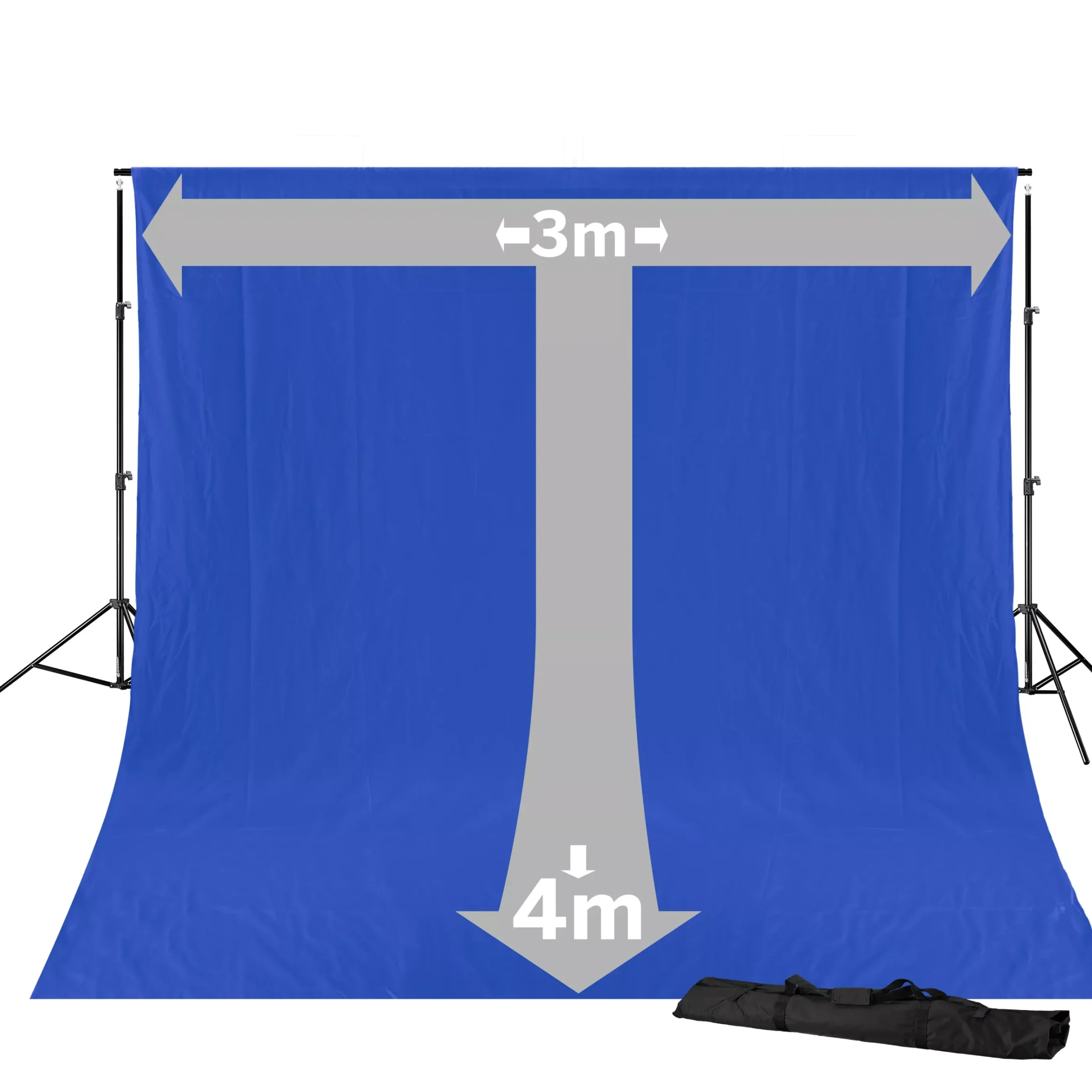 BR-D23 Hintergrundsystem + Hintergrundtuch 3 x 4m Chromakey Blau>Bresser Flash Sale