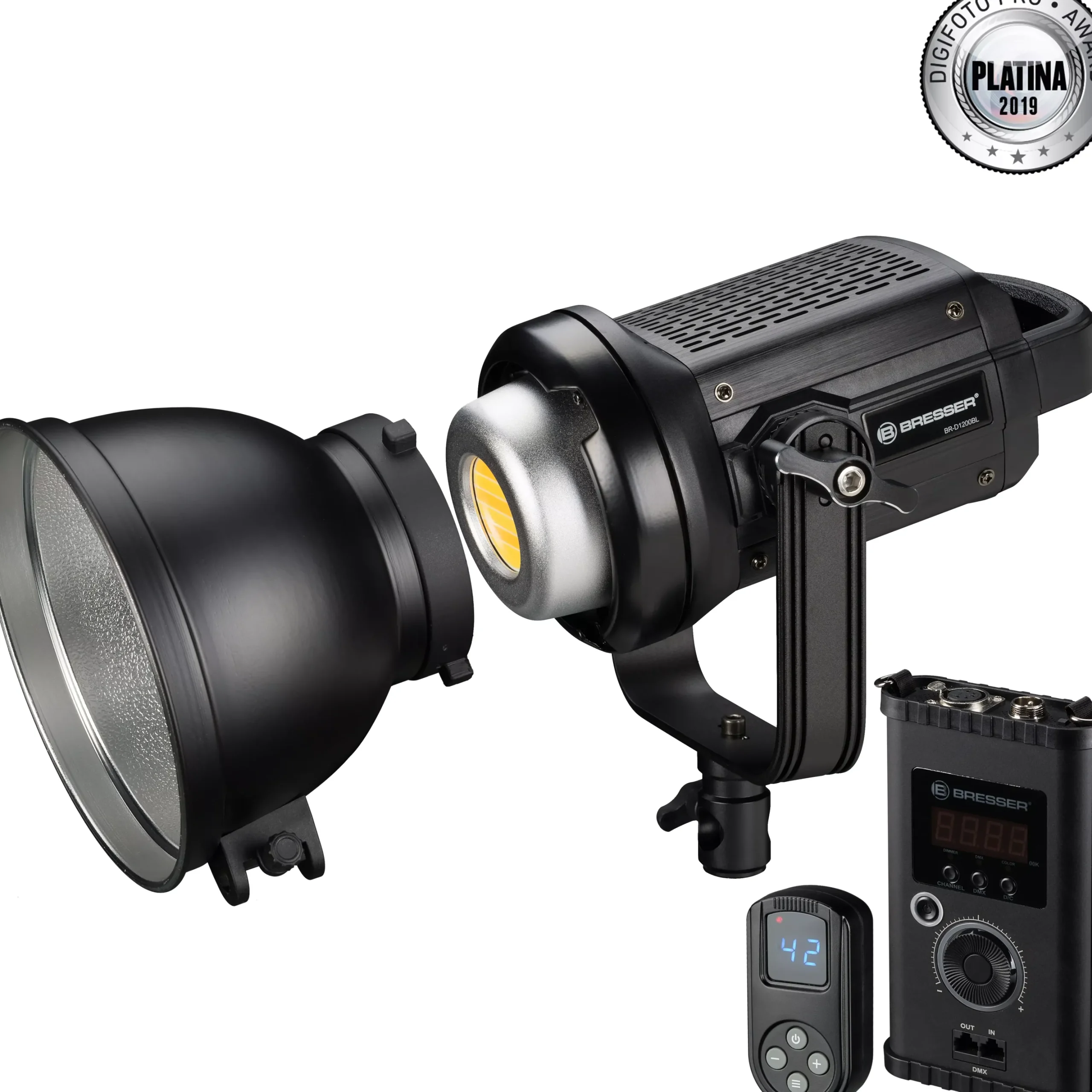 BR-D1200BL COB LED Studiolampe 120W mit Bowens-Anschluss für Softboxen>Bresser Cheap