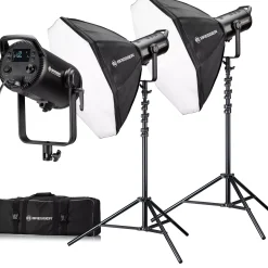 BR-180RGB COB LED Light Duo Kit mit Softboxen>Bresser Best Sale