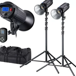 BR-200S COB LED Tageslicht Dual Kit mit Reflektoren>Bresser Store
