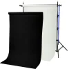 BR-TP240 Hintergrundsystem 240 cm hoch + 2 Papierrollen (1,35 x 11 m) arktisch weiß und schwarz>Bresser Best