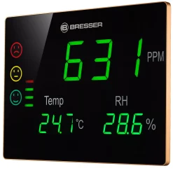 CO2-Messgerät Smile XXL mit CO2-Ampel und extragroßem LED-Display>Bresser Sale
