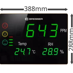 CO2-Messgerät Smile XXL mit CO2-Ampel und extragroßem LED-Display><noscript><img width=