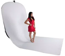 Falthintergrund TR-10 150 x 200+200cm Schwarz/Weiß mit weißer Schleppe>Bresser Best Sale