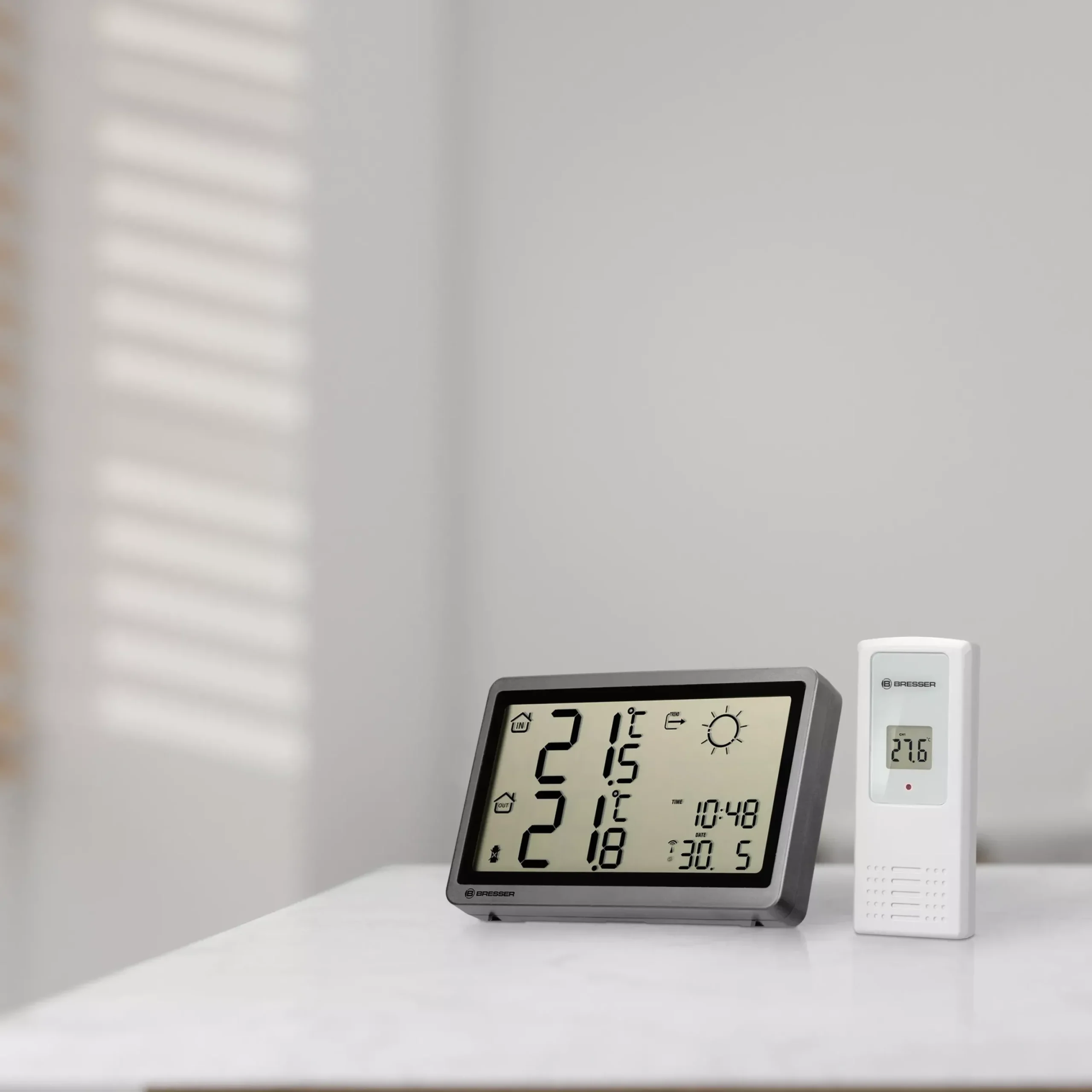 Funkwetterstation MeteoTemp HZ anthrazit>Bresser New