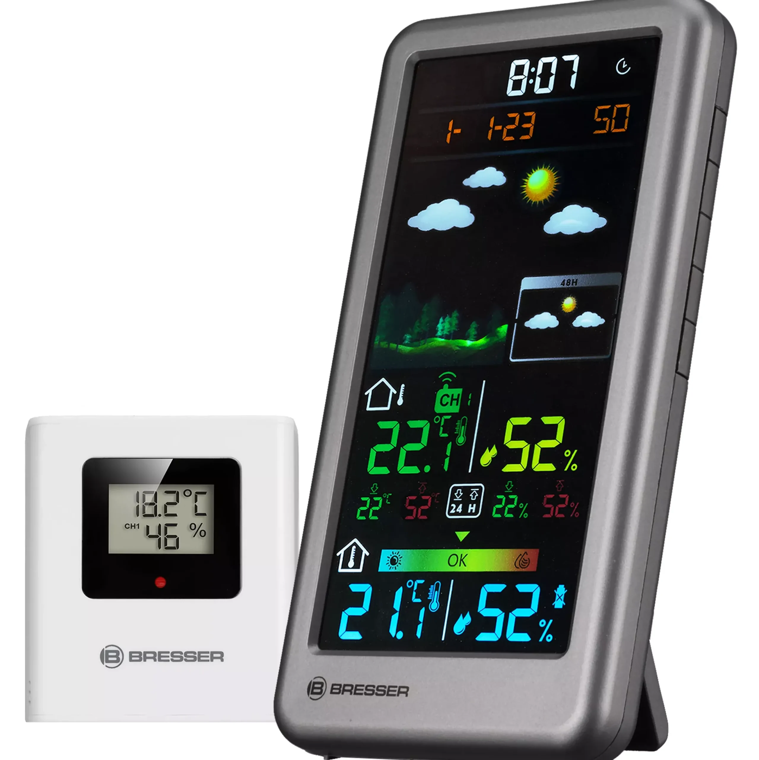 Funkwetterstation Neomeo V silber>Bresser Discount