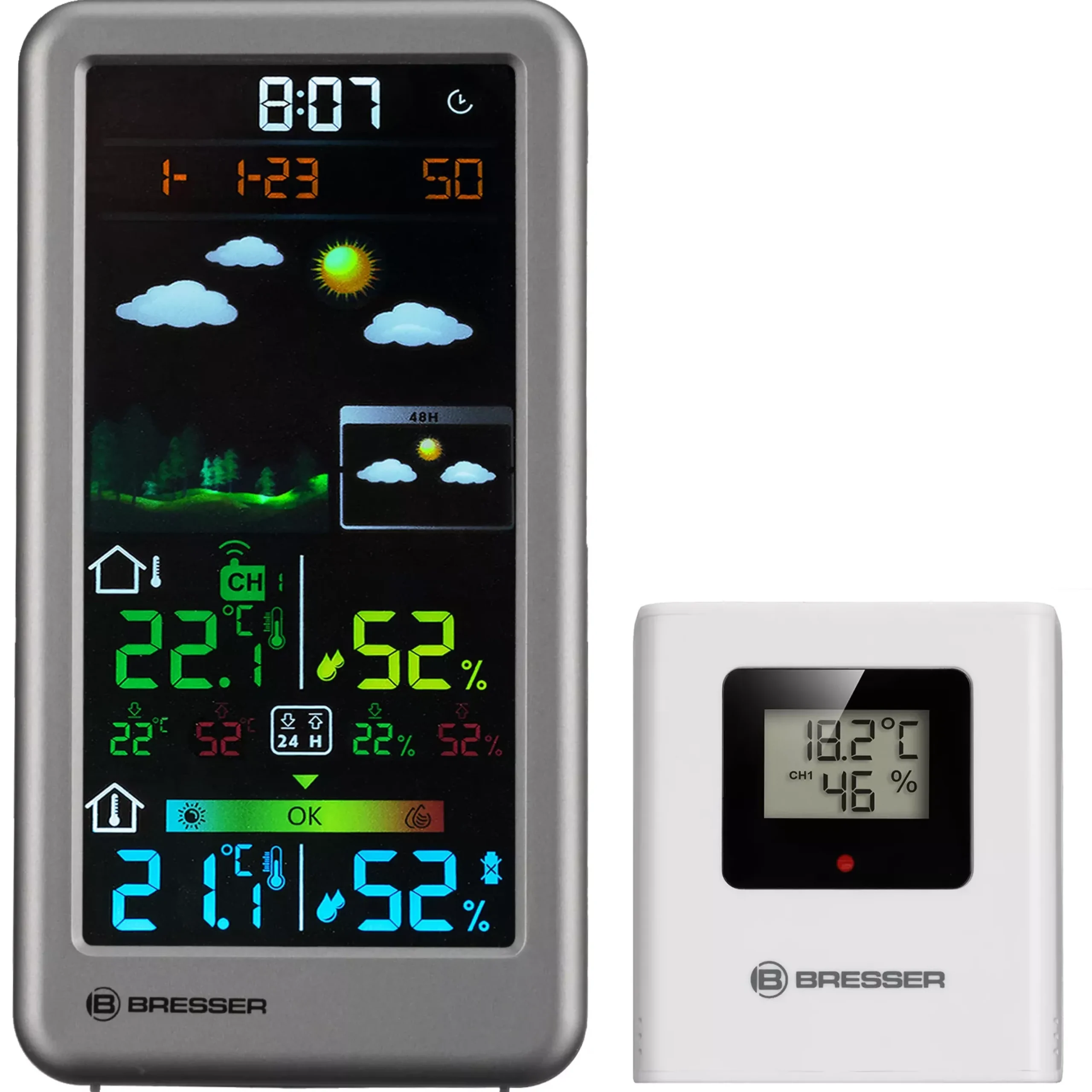 Funkwetterstation Neomeo V silber>Bresser Discount