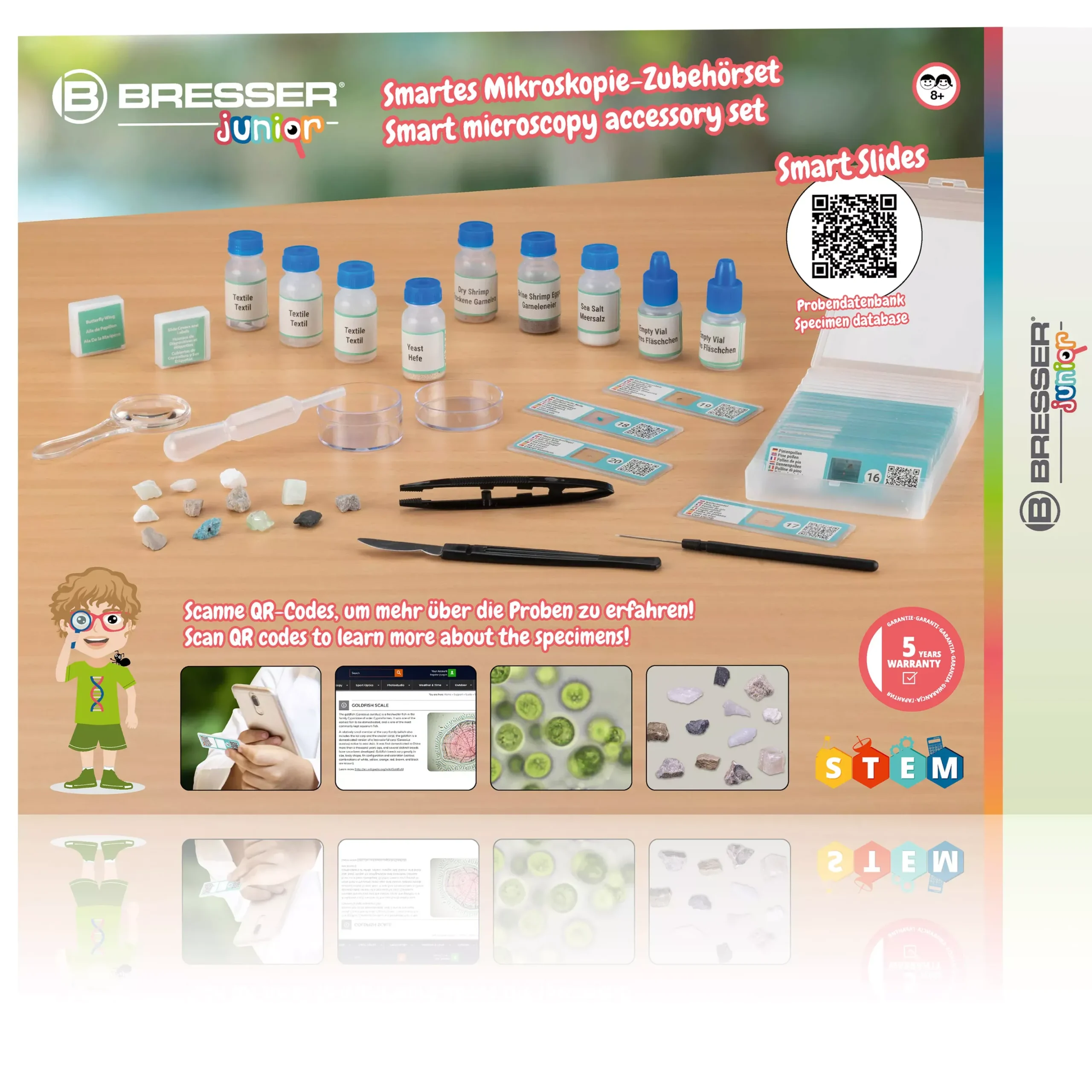 JUNIOR smartes Mikroskopie-Zubehörset mit QR-Code für Zusatzinfos>Bresser Flash Sale