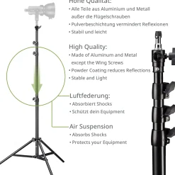 Lampenstativset BR-TP240 PRO-1 (3 Stück) inklusive Stativtasche><noscript><img width=