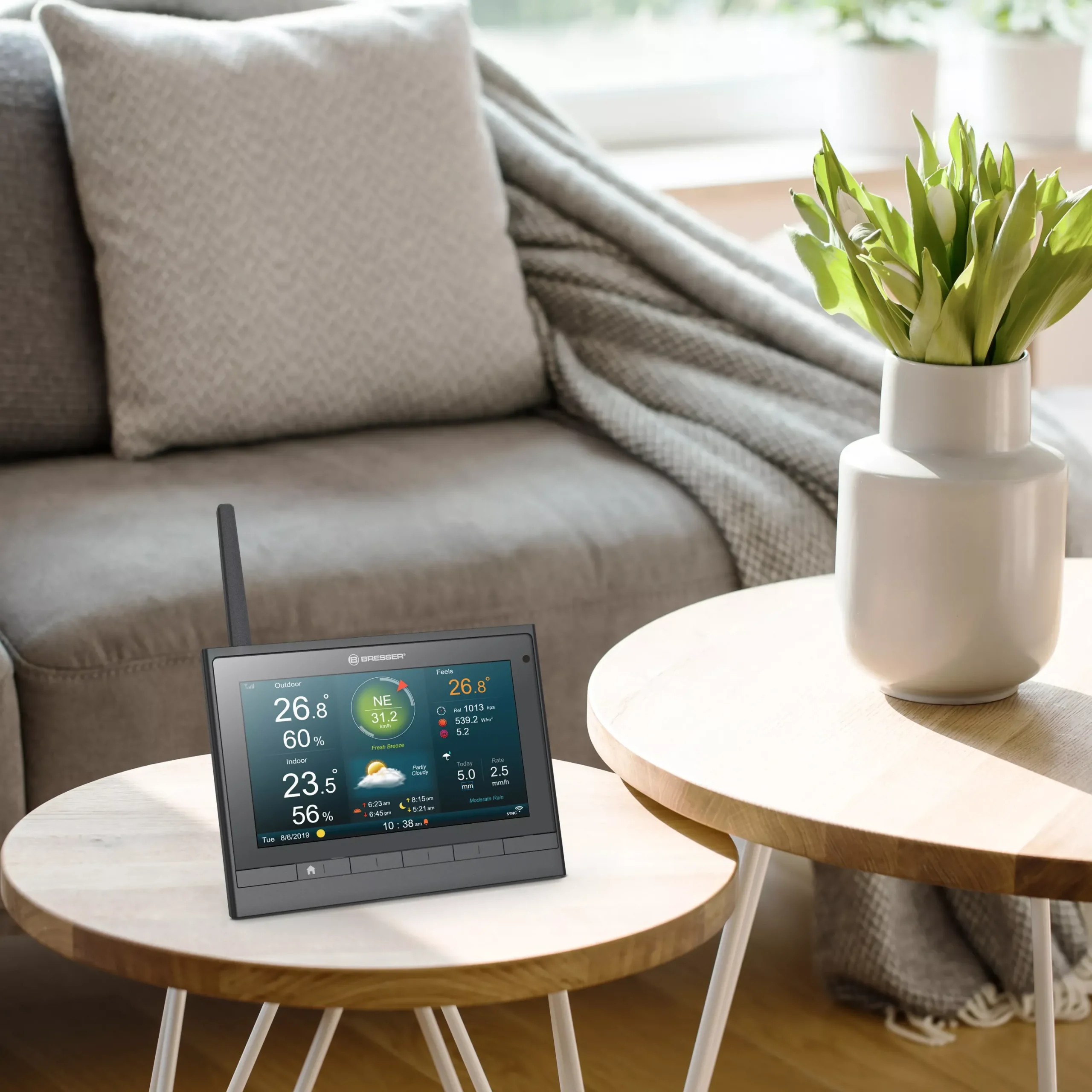 MeteoChamp HD WLAN-Wetterstation 7-in-1 mit verschiedenen Anzeige-Modi>Bresser Sale