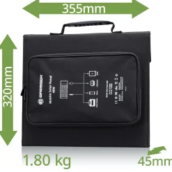Mobiles Solar-Ladegerät 40 Watt mit USB- u. DC-Anschluss><noscript><img width=