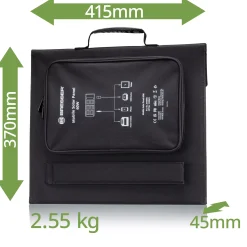 Mobiles Solar-Ladegerät 60 Watt mit USB- u. DC-Anschluss><noscript><img width=