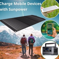 Mobiles Solar-Ladegerät 90 Watt mit USB- u. DC-Anschluss><noscript><img width=