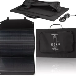 Mobiles Solar-Ladegerät 90 Watt mit USB- u. DC-Anschluss><noscript><img width=