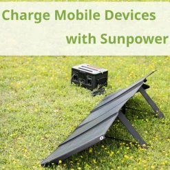 Mobiles Solar-Ladegerät 120 Watt mit USB- u. DC-Anschluss><noscript><img width=