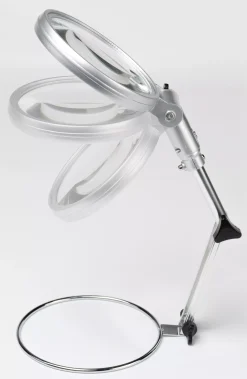 Nählupe 2x/4x mit LED Beleuchtung, Durchmesser 120 mm><noscript><img width=