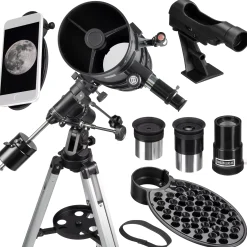 Pollux-II 150/1400 EQ3 Spiegelteleskop mit Smartphone-Adapter & Sonnenfilter><noscript><img width=