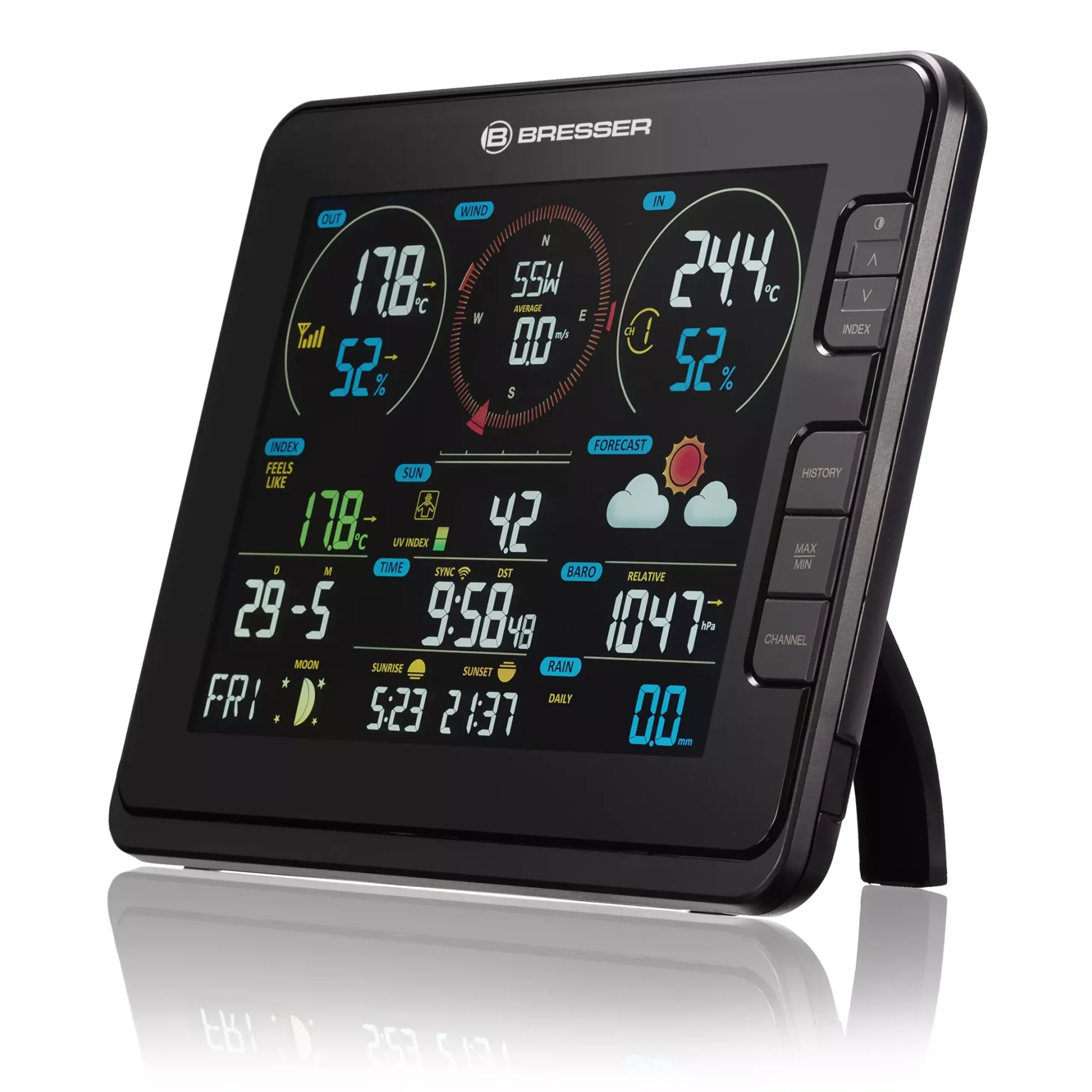 Profi-WLAN-Wetterstation 7-in-1 mit 2 Basisstationen, Lichtintensität- und UV-Messung>Bresser Cheap