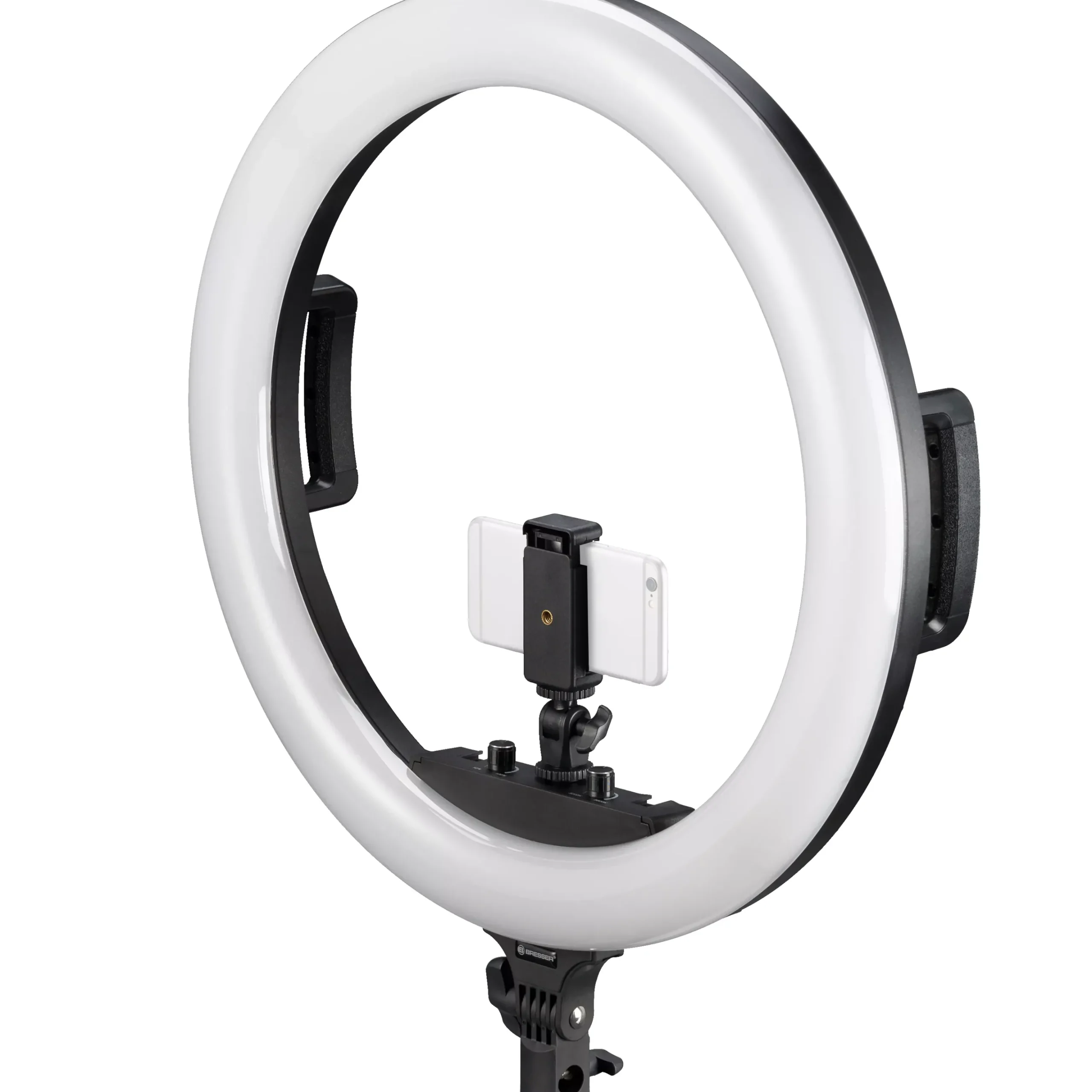 STR-48B Bi-Color LED Ringleuchte 48W dimmbar mit Kamera- und Smartphonehalter>Bresser Cheap