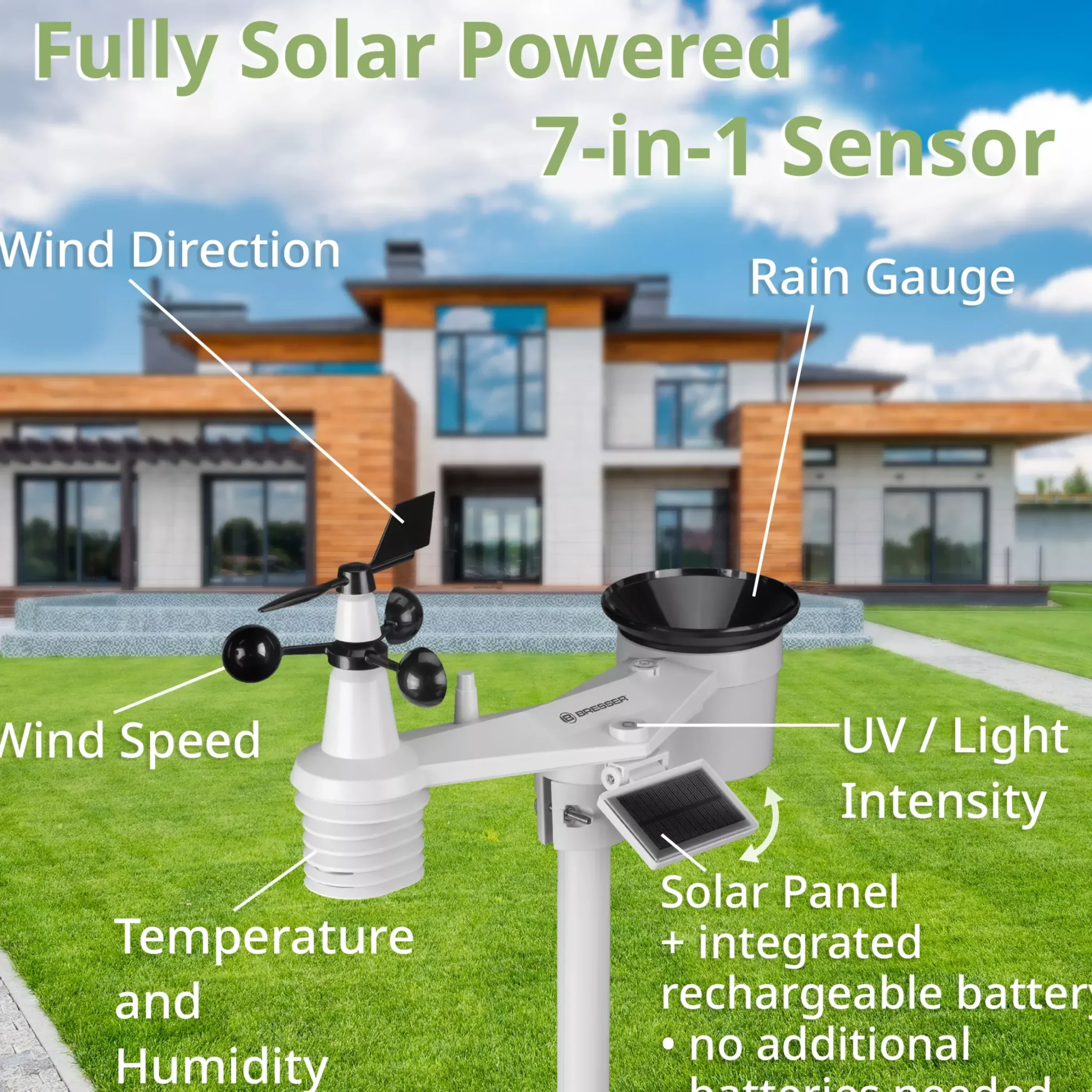 8-Tage 4CAST XL WLAN-Wetterstation 7-in-1 solar>Bresser Store
