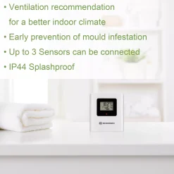 VentAir Thermo-Hygrometer mit Touchscreenfunktion und Lüftungsempfehlung><noscript><img width=