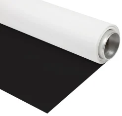 Vinyl Hintergrundrolle 1,35 x 4m Schwarz/Weiß>Bresser Hot