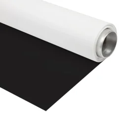 Vinyl Hintergrundrolle 1,35 x 6m Schwarz/Weiß>Bresser Hot