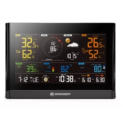 WLAN Comfort Wetterstation mit 7-in-1-Profi-Sensor und modernem Farbdisplay><noscript><img width=