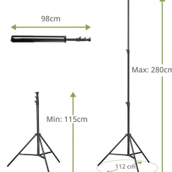 2x BR-TP280 PRO-1 Stativ (280 cm) + Tasche><noscript><img width=