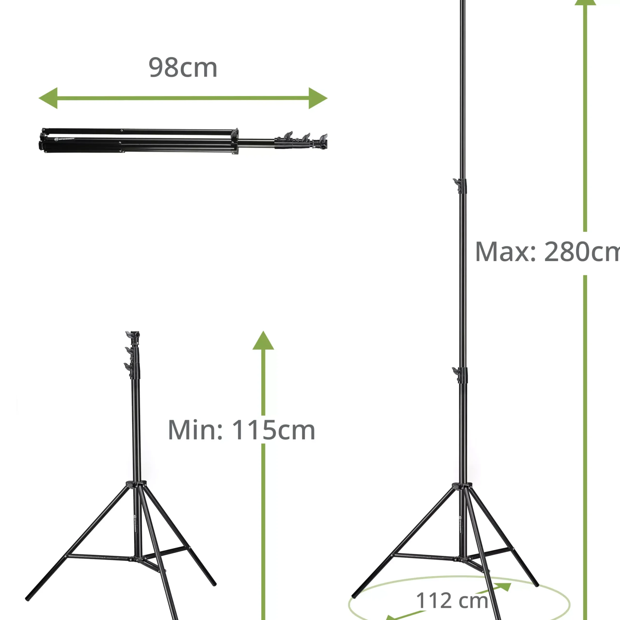 2x BR-TP280 PRO-1 Stativ (280 cm) + Tasche>Bresser Fashion