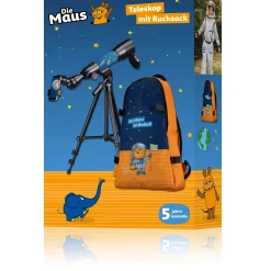DieMaus Linsenteleskop 50/350 mit Rucksack><noscript><img width=