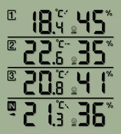 NATIONAL GEOGRAPHIC Digitales Thermo-Hygrometer für 4 Messbereiche - schwarz><noscript><img width=