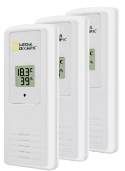 NATIONAL GEOGRAPHIC Digitales Thermo-Hygrometer für 4 Messbereiche - schwarz><noscript><img width=