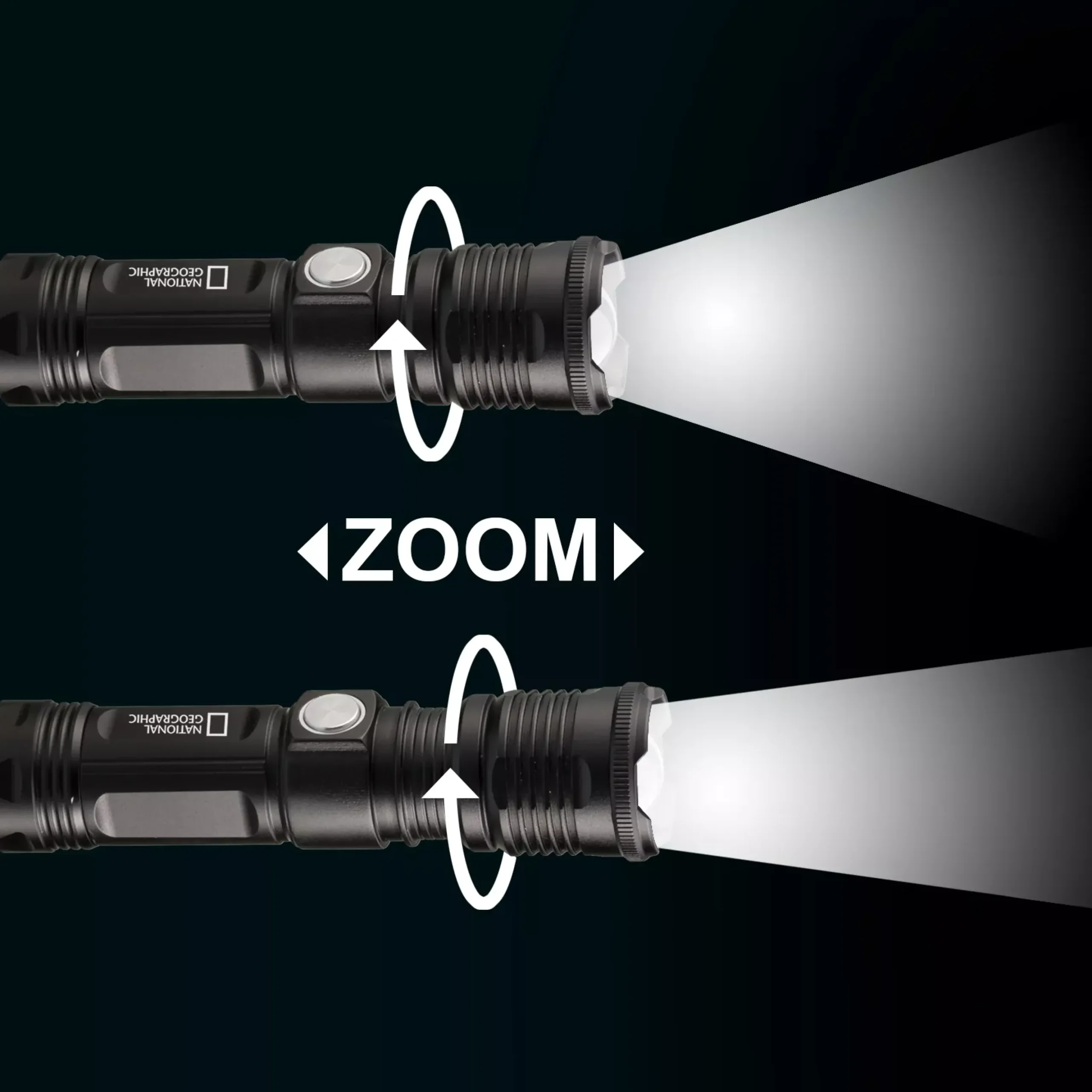 NATIONAL GEOGRAPHIC ILUMINOS 1000 LED Zoom-Taschenlampe 1000 lm>Bresser Discount