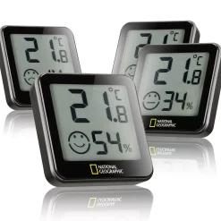 NATIONAL GEOGRAPHIC Thermo-Hygrometer Tempy 4er-Set>Bresser Online